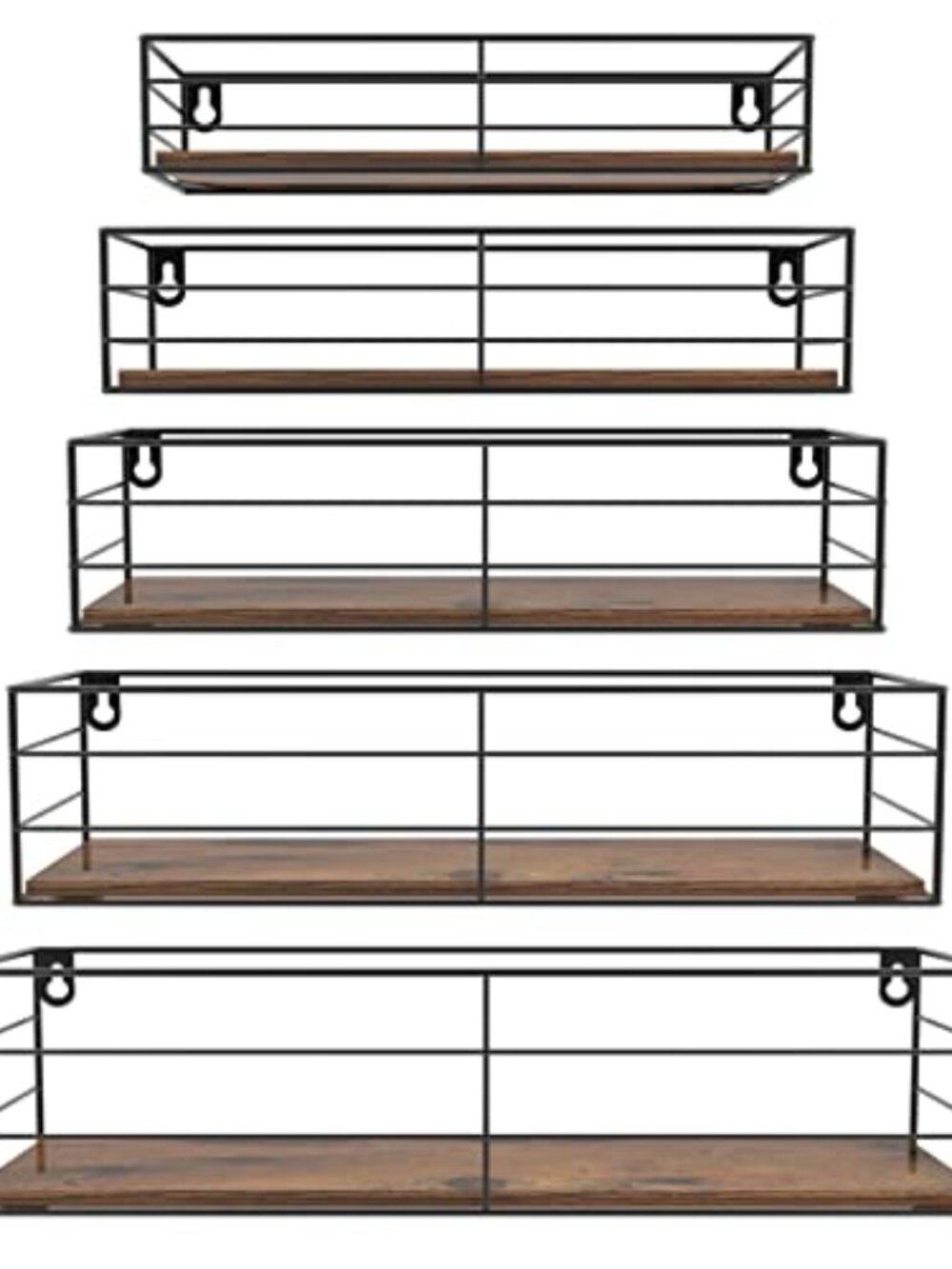 New Floating Wall Shelves Set of 5, Wall Mounted Bathroom Shelves